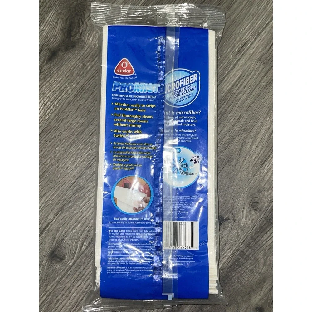 O-Cedar ProMist Microfiber Spray Mop Refill Pads 10ct Disposable‎ New - Sealed